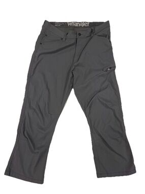 Wrangler ATG Outdoors Pants Mens 30x30 Gray Stretch Hiking Working Canvas